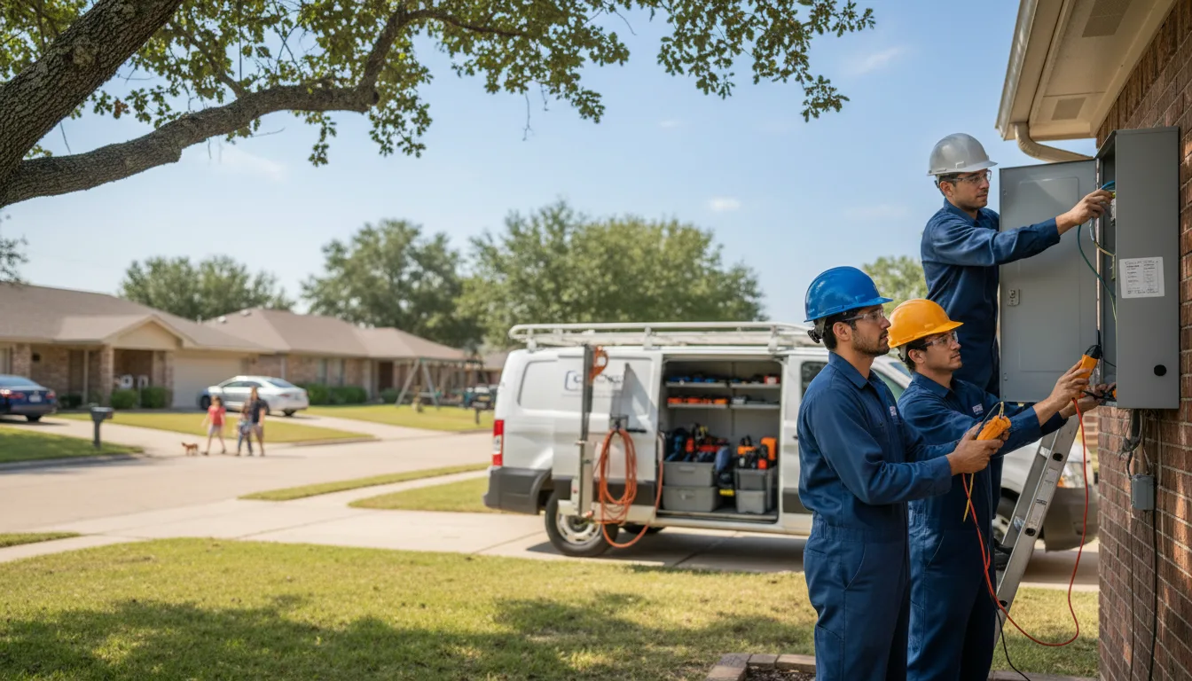 Certified electrician providing emergency electrical services in Comfort, TX